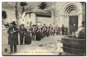Old Postcard Folklore Auvergne a wedding with us