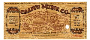 Knotts Berry Farm - Calico Mine Co Adult ticket