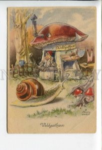 3164076 MUSHROOM GNOME Dwarf SNAIL Acorn by ENGELHARDT vintage
