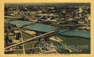 The long Allen bridge - Shreveport, Louisiana LA