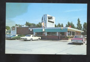 CARROLL IOWA TONY;S RESTAURANT OLD CARS VINTAGE ADVERTISING POSTCARD