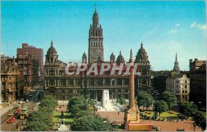 Modern Postcard George Square Cenotaph and Municipal Buildings Glasgow