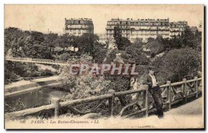 Old Postcard Paris Buttes Chaumont