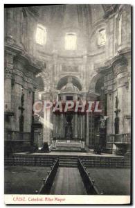 Postcard Old Cadiz Cathedral Altar Mayor