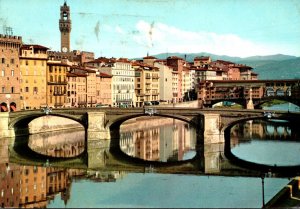 Italy Firenze Bridge Of The Holy Trinity 1959