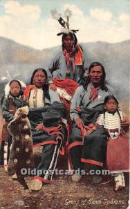 Group of Sioux Indians Indian Postcard
