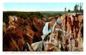 Yellowstone National Park, J.E. Haynes,  Great Fall and Point Lookout