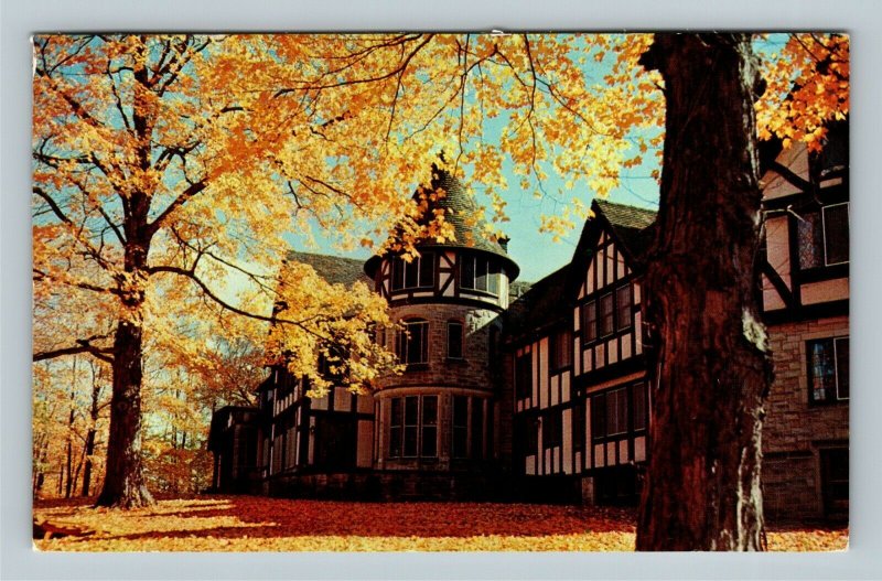 Newbury OH, Manor House, Punderson State Park, Chrome Ohio Postcard
