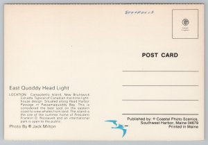 Lighthouse~East Quoddy Head Light~Campobello Island NB Canada~Continental PC 