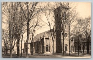 RPPC Rutland  Vermont  Trinity Church  Real Photo  Postcard  c1910