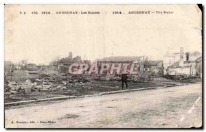 Postcard Ancient Ruins Army Andernay