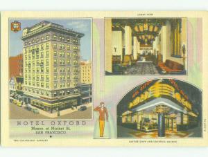 Unused Linen OXFORD HOTEL San Francisco California CA hr7262