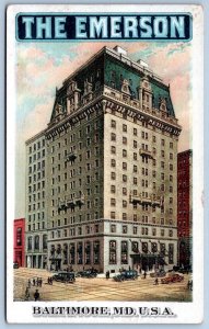 1910-20's EMERSON HOTEL BALTIMORE MD*FIREPROOF*ICE WATER & FANS IN EVERY ROOM!