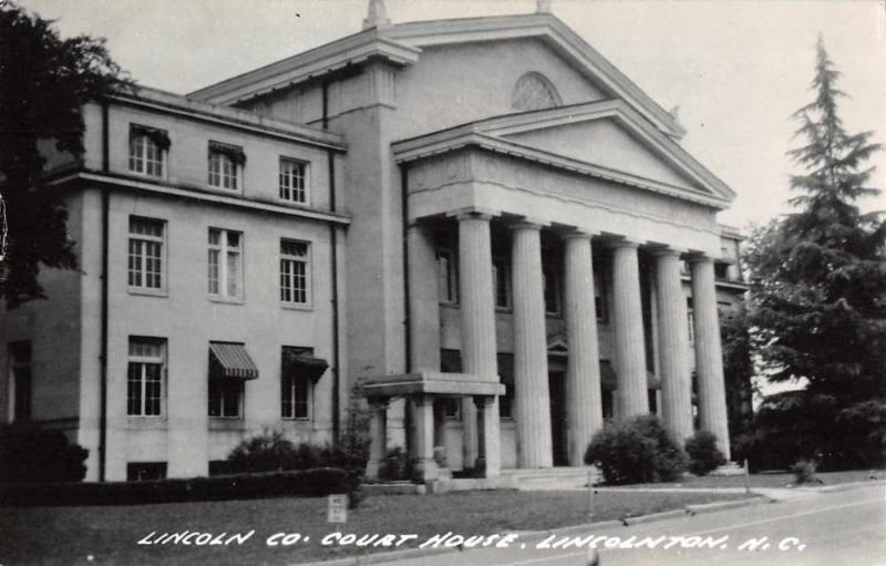 Lincolnton North Carolina Court House Real Photo Antique Postcard J63699