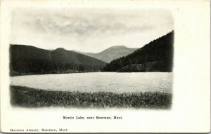 Mystic Lake Bozeman Montana Postcard Montana Armory UND UNP