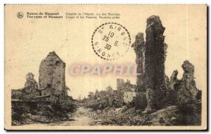 Old Postcard The Great War Militaria 1914 Nieuport Ruins Chapel of the hospit...