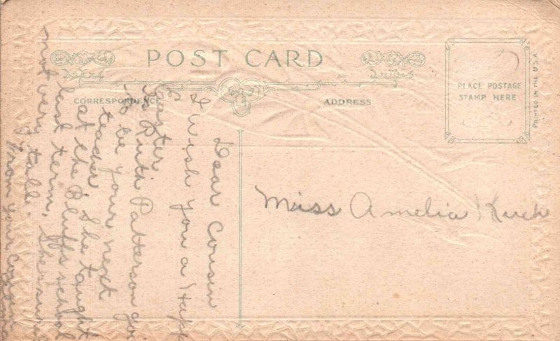 A Joyful Easter - Bluebirds - Lily - Embossed - c1908