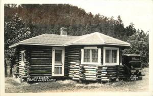 Game Lodge Camp Log Cabin 1940s South Dakota Rise Studio RPPC real photo 1613