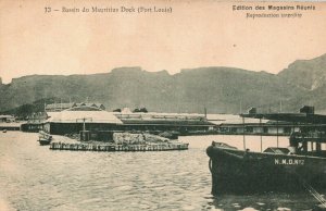 Mauritius Dock Port Louis Vintage Postcard 04.07