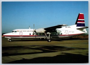 Airplane Postcard Australia East West Airlines Fokker F27 Mk500 PH-KFL CG17