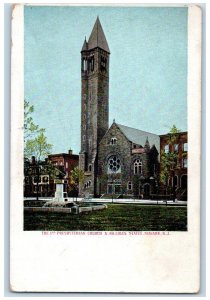 c1905 First Presbyterian Church Ab Coles Statue Newark New Jersey NJ Postcard 