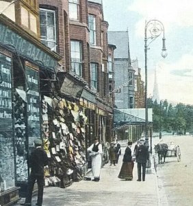 Conway Road Colwyn Bay Highly Detailed Animated Vintage Postcard Early 1900s