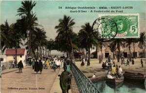 CPA AK Fortier 76 St-LOUIS Guet n'Dar-A l'extremite du Pont SÉNÉGAL (762034)