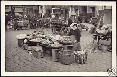 Scandinavian Market Woman Seller Greengrocer 30s RPPC