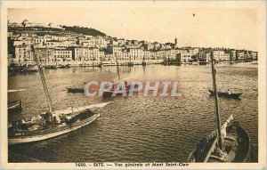 Old Postcard General Sete and Mont Saint Clair Boat