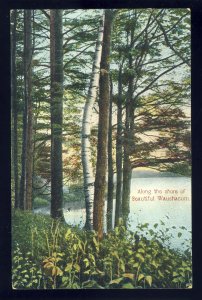 Sterling, Massachusetts/MA Postcard, Along The Shore Of Lake Waushacum