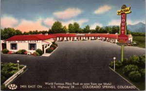 Linen Postcard Bella Vista Courts 2455 East on US Highway 24 Colorado Springs