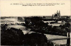 CPA TOURS - La Loire le Pont Bonaparte et la Vue générale (298528)