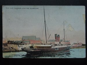 Scotland THE SS DAVAAR LEAVING GLASGOW c1907 Postcard by Peacock