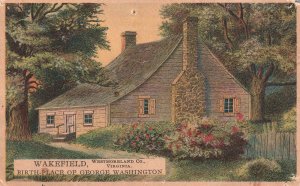 Vintage Postcard Wakefield Westmoreland Company George Washington Home Virginia