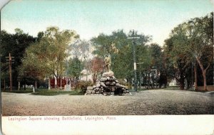 Lexington Square Battlefield Lexington Mas Antique Postcard Vintage Unused UNP