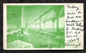 dc699 - BRIGTON BEACH NY 1912 Hotel Dining Hall. Postcard