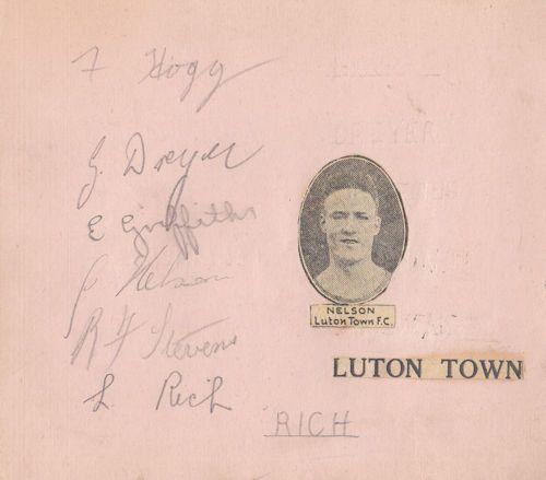 Luton Town Football Club Antique 9x 1930s Hand Signed Autograph s