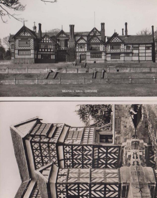 Bramall Hall Little Moreton Hall Gatehouse 2x Tudor Mint Cheshire Postcard s