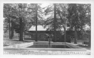 RPPC WAWONA HOTEL Swimming Pool & New Annex Yosemite c1910s Vintage Postcard