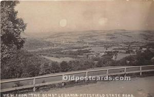 View from The Bend, Pittsfield State Road, Real Photo Lebanon, NY, USA Unused 