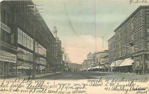 1906 LYNN, MA Market Street S. Langsdorf & CO 1594 postcard