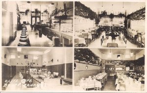 RPPC CANADA, Banff AB Elite Cafe, Soda Fountain, Diner, Restaurant 1950s Alberta