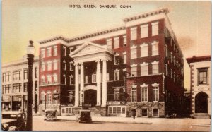 1920s Hotel Green Danbury Connecticut Collotype Postcard