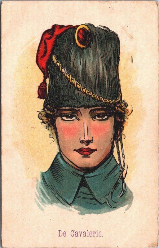 De Cavalerie Art Deco Soldier Illustration Vintage Postcard 02.75