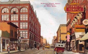 Wabasha Street Hiawatha Temple Dentist Sign St Paul Minnesota 1910c postcard