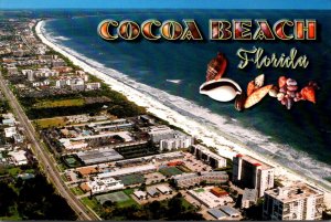 Florida Cocoa Beach Aerial View Looking North