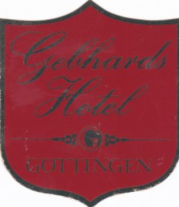 Germany Goettingen Gabhards Hotel Vintage Luggage Label sk3791