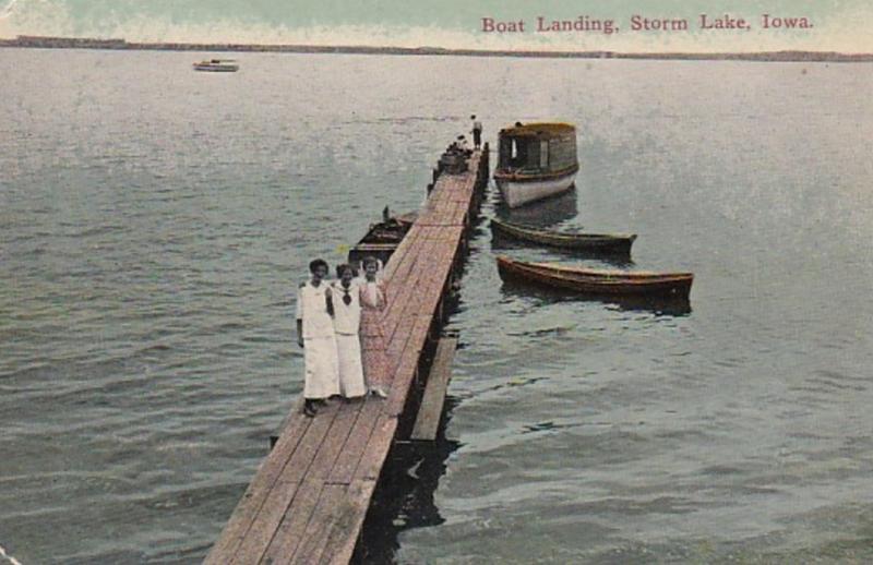 Iowa Storm Lake Boat Landing 1909