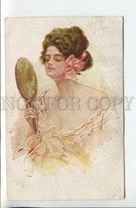 439944 Vanity BELLE Mirror by Harrison FISHER RUSSIAN RARE Vintage RPPC