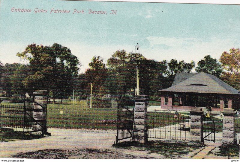 Entrance Gates Fairview Park , DECATUR , Illinois ; 00s-10s